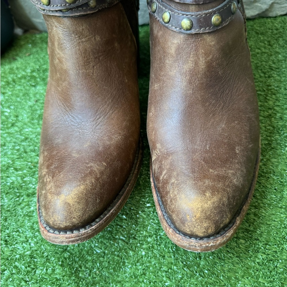 Corral Brown leather Studded Women’s Ankle Boots - Picture 8 of 11